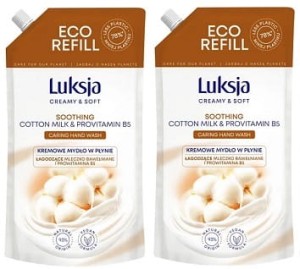 2xLUKSJA Mydło w Płynie Zapas Mleczko Bawełniane 900ML  