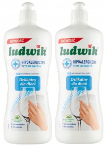 2xPłyn do mycia naczyń Ludwik bezzapachowy 0,9 l 