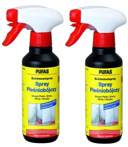 2xPUFAS ŚRODEK SPRAY NA PLEŚŃ GLONY, GRZYBY, BAKTERIE PLEŚNIOBÓJCZY 250ml  