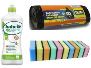 Zestaw do kuchni PLYN LUDWIK EKO DO NACZYN+WORKI+GĄBKI