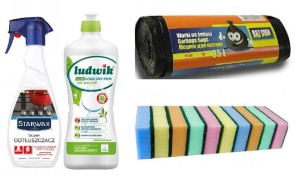 Zestaw do kuchni STARWAX Odtłuszczacz+PLYN LUDWIK EKO DO NACZYN+WORKI+GĄBKI