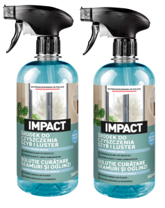 2xŚrodek do czyszczenia szyb i luster 0.5 l Impact 