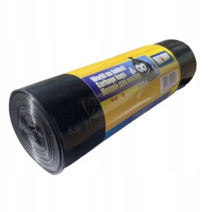 WORKI NA ŚMIECI 360L 10SZT NA ROLCE FOLIA LDPE CZARNY