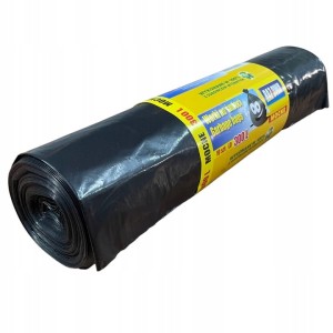 WORKI NA ŚMIECI 300L 10SZT NA ROLCE FOLIA LDPE CZARNY