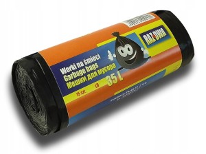 WORKI NA ŚMIECI 35L 15SZT FOLIA LDPE MOCNE GRUBE